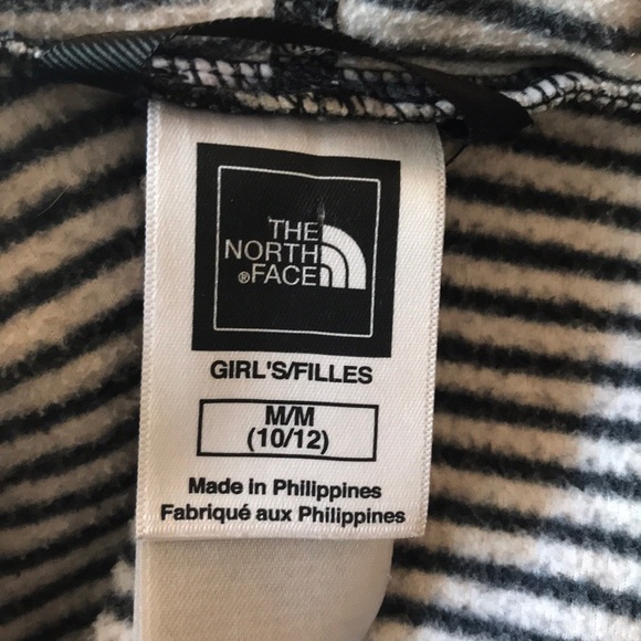 North Face girls fleece jacket mini stripe 10/12 - Picture 4 of 5